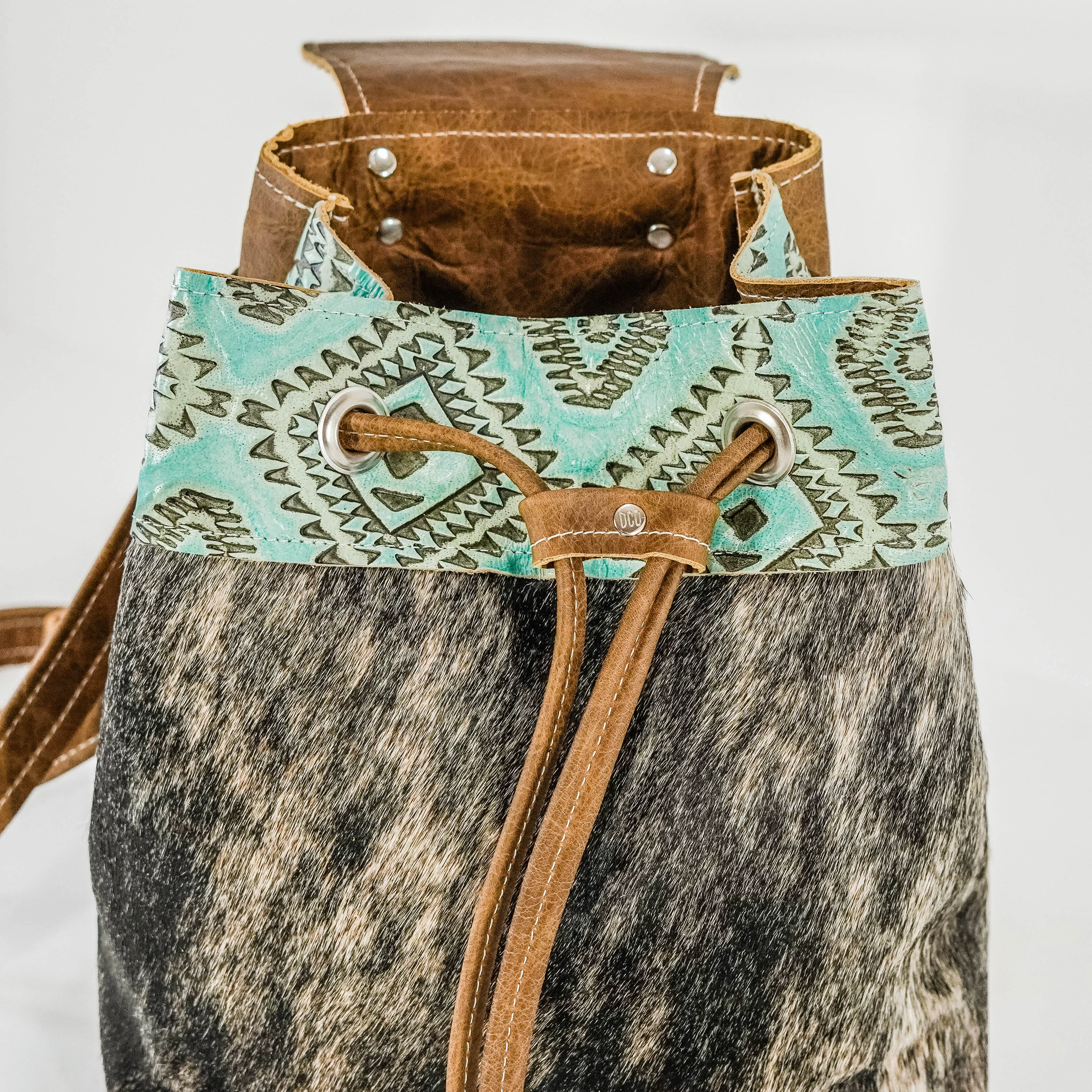 005 Mini Kelsea Backpack - Brindle w/ Caribbean Aztec