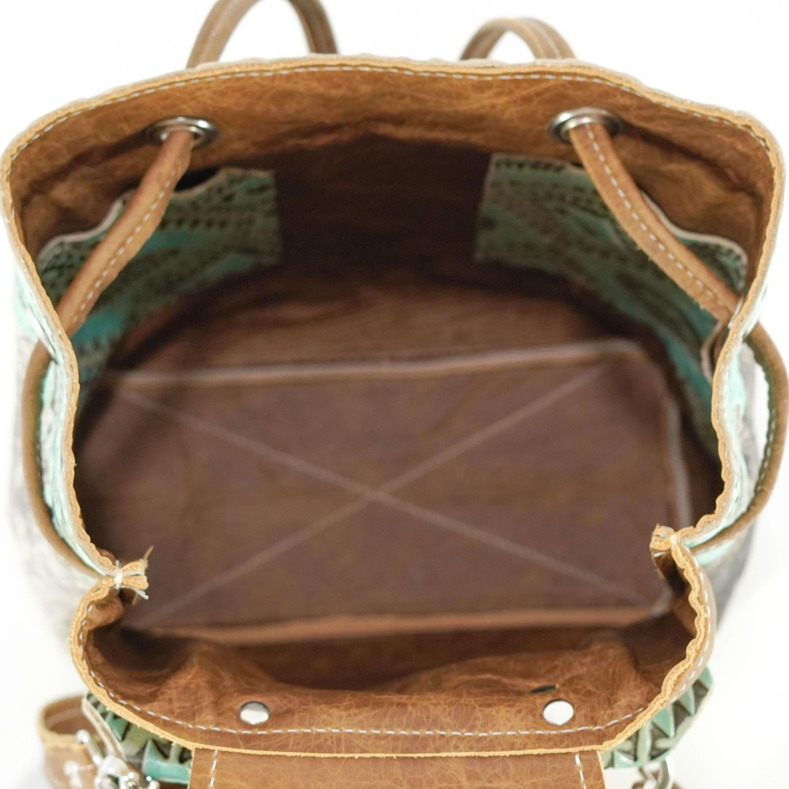 005 Mini Kelsea Backpack - Brindle w/ Caribbean Aztec