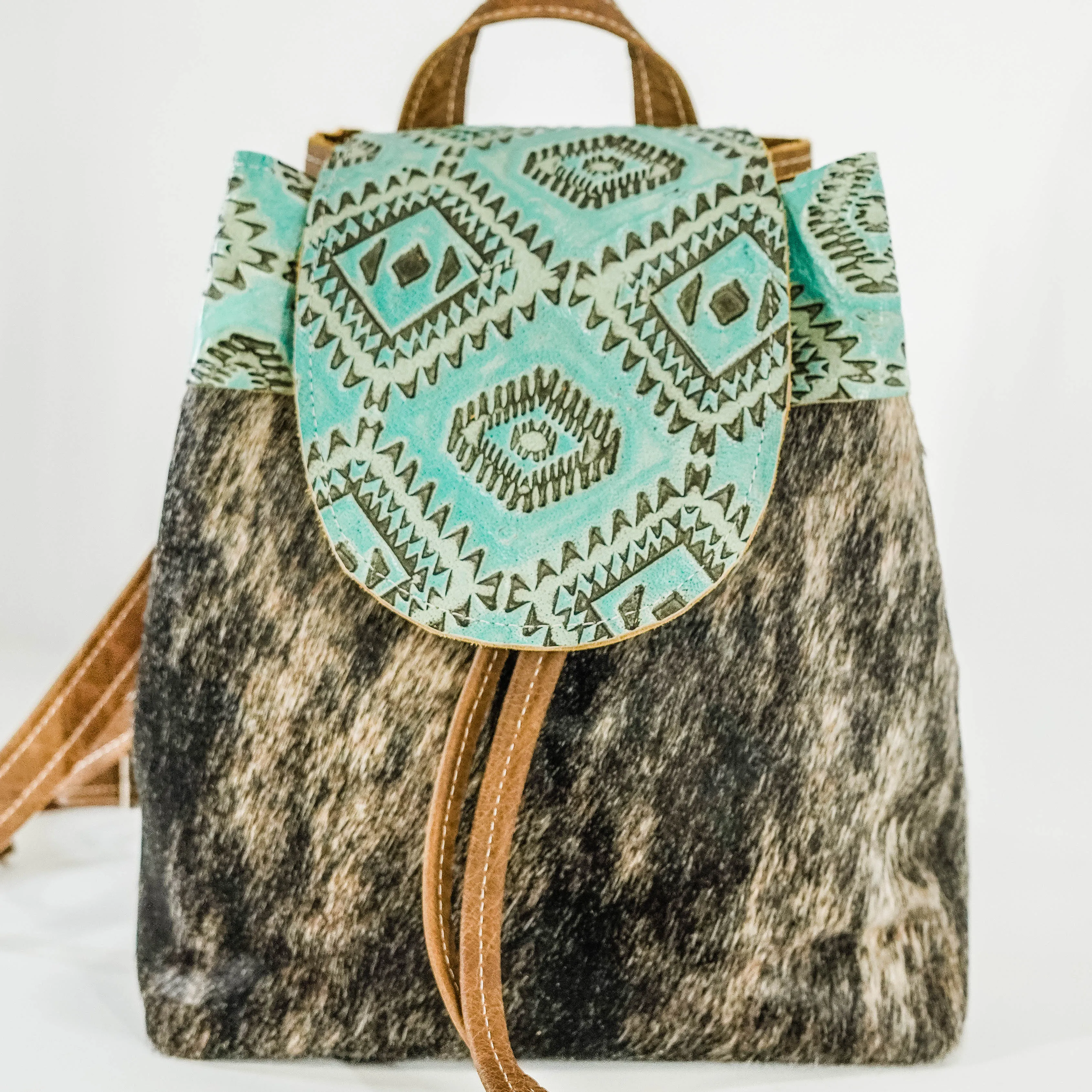 005 Mini Kelsea Backpack - Brindle w/ Caribbean Aztec