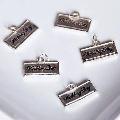 10 count Metal Rustic Wedding Day Party Favor Charms DIY Crafts Wedding Jewelry