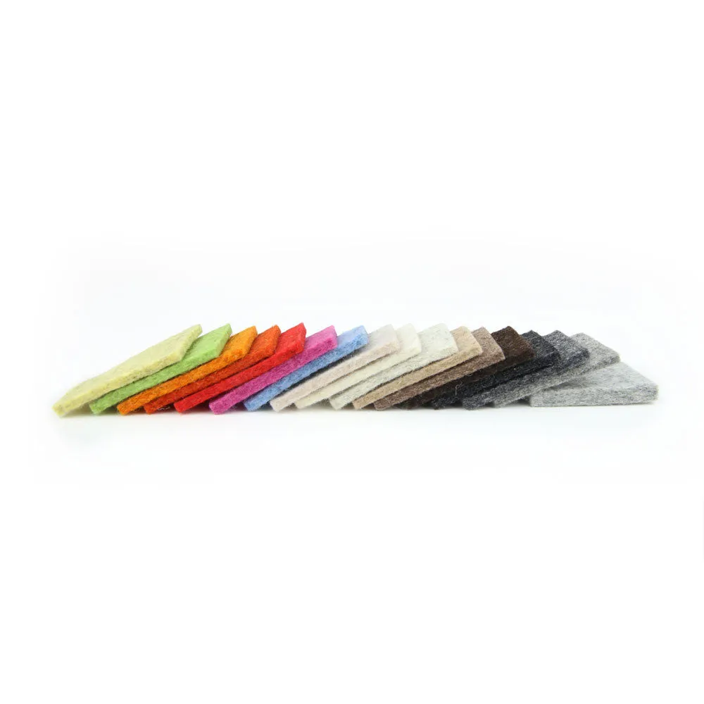 100% Wool Designer Felt Sample Bag - 3mm Thick, Duo Tones, 19 Colors
