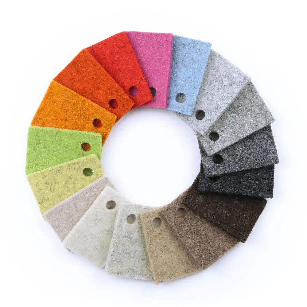 100% Wool Designer Felt Sample Bag - 3mm Thick, Duo Tones, 19 Colors