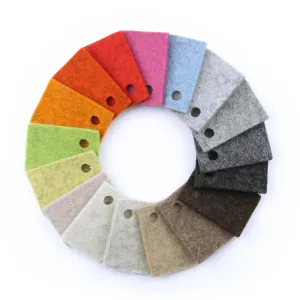 100% Wool Designer Felt Sample Bag - 3mm Thick, Duo Tones, 19 Colors