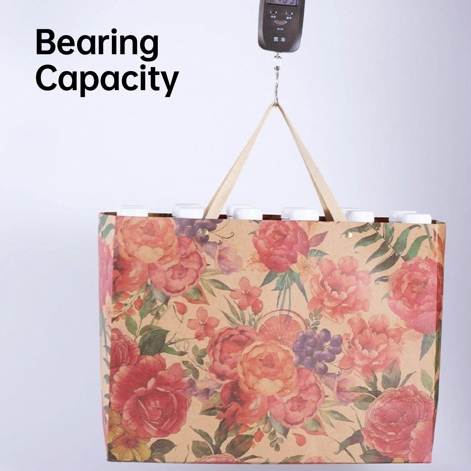 10pcs Vintage Rose Paper Gift Bags Tote for Weddings Birthday Party Favors