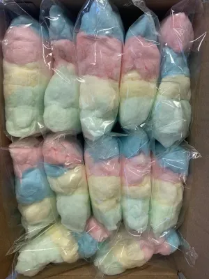 12 Small Bags of Rainbow Cotton Candy
