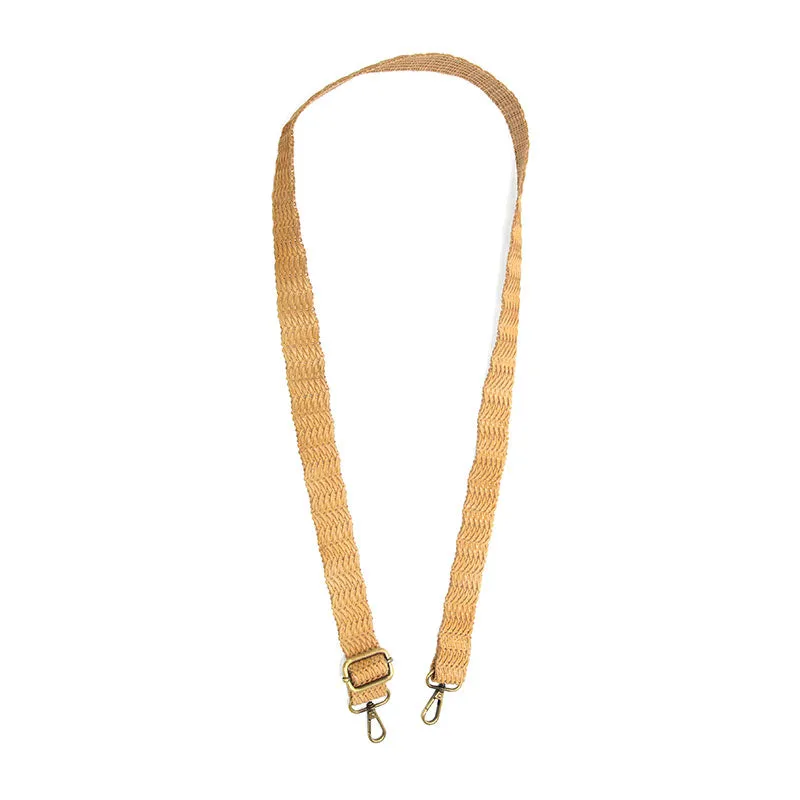 1.2" Woven Faux Leather Guitar Strap in Natural