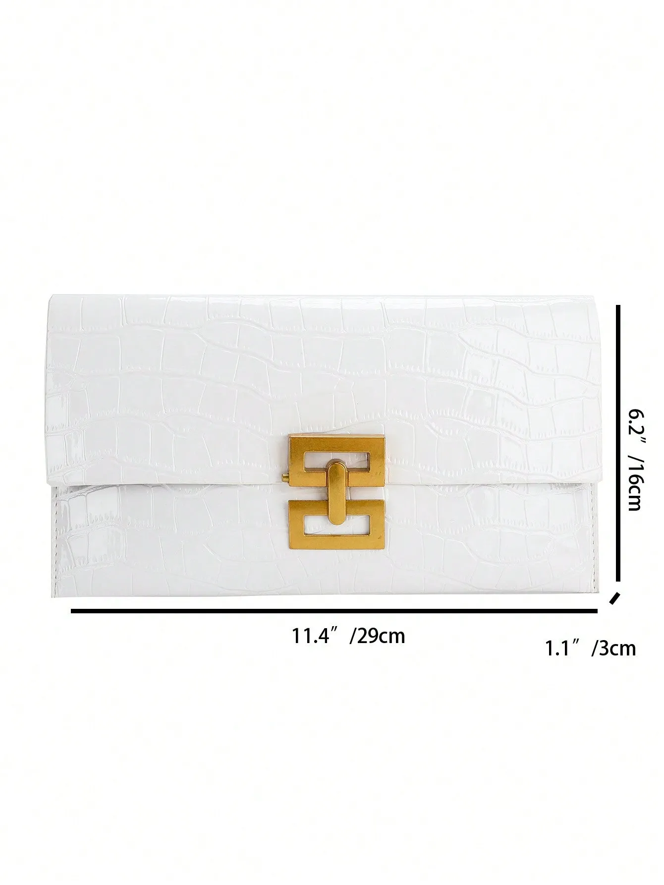 1pc Solid Color Minimalist Stone Pattern Clutch Bag- FD ⚡