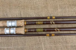 2 x Hardy Richard Walker No1. Glass Carp Fishing Rods. 10'.