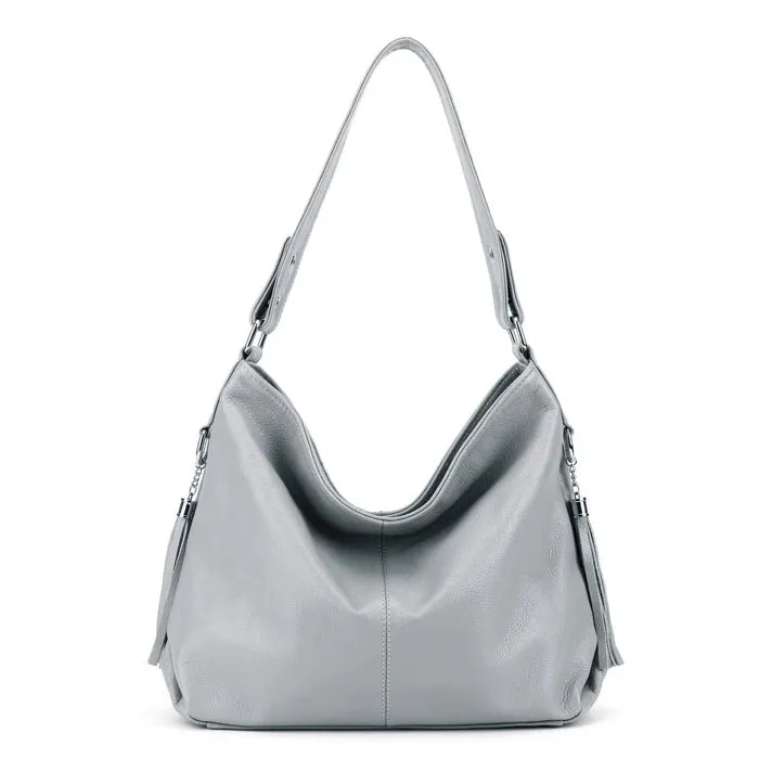 2023 Hot Fashion 100% Genuine Leather Women Handbag TOP Layer Cowhide Long Handle Lady Shoulder Messenger White Shopping Bags