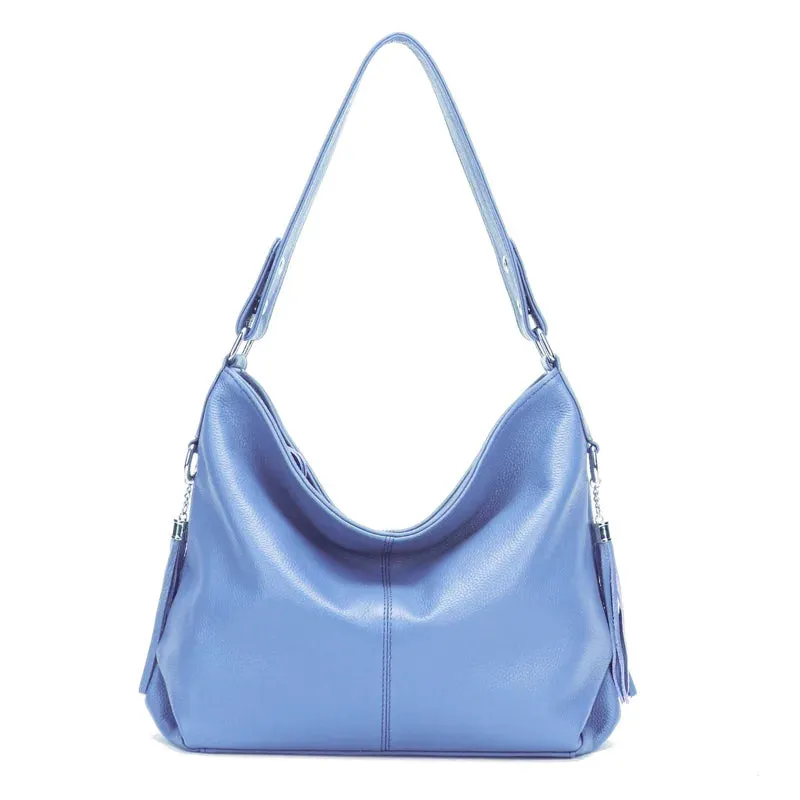 2023 Hot Fashion 100% Genuine Leather Women Handbag TOP Layer Cowhide Long Handle Lady Shoulder Messenger White Shopping Bags