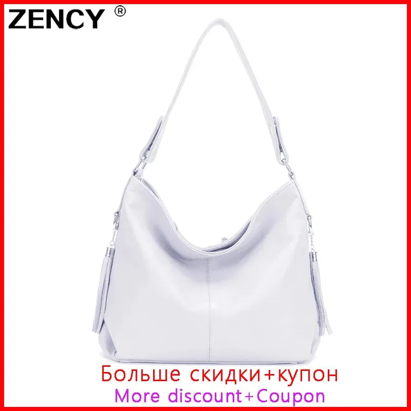 2023 Hot Fashion 100% Genuine Leather Women Handbag TOP Layer Cowhide Long Handle Lady Shoulder Messenger White Shopping Bags