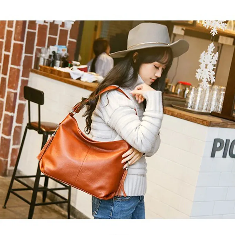 2023 Hot Fashion 100% Genuine Leather Women Handbag TOP Layer Cowhide Long Handle Lady Shoulder Messenger White Shopping Bags