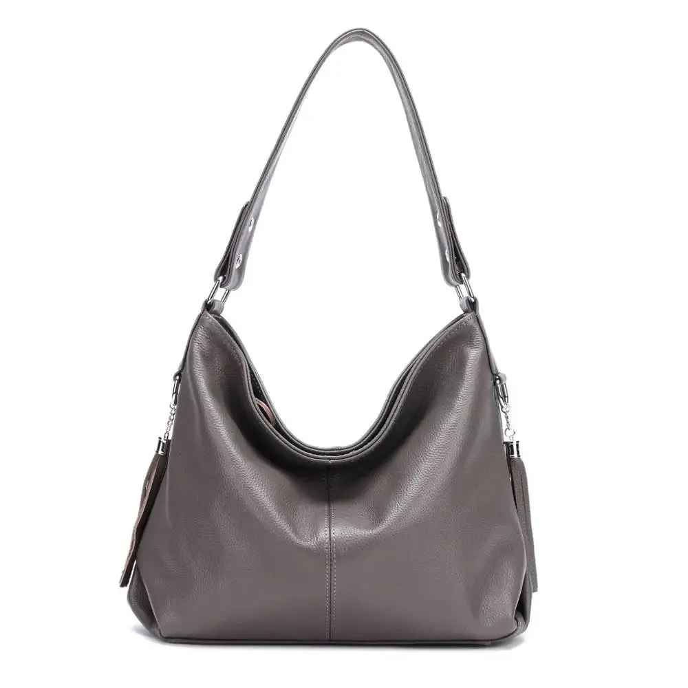 2023 Hot Fashion 100% Genuine Leather Women Handbag TOP Layer Cowhide Long Handle Lady Shoulder Messenger White Shopping Bags