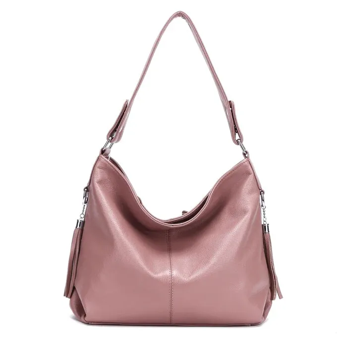 2023 Hot Fashion 100% Genuine Leather Women Handbag TOP Layer Cowhide Long Handle Lady Shoulder Messenger White Shopping Bags