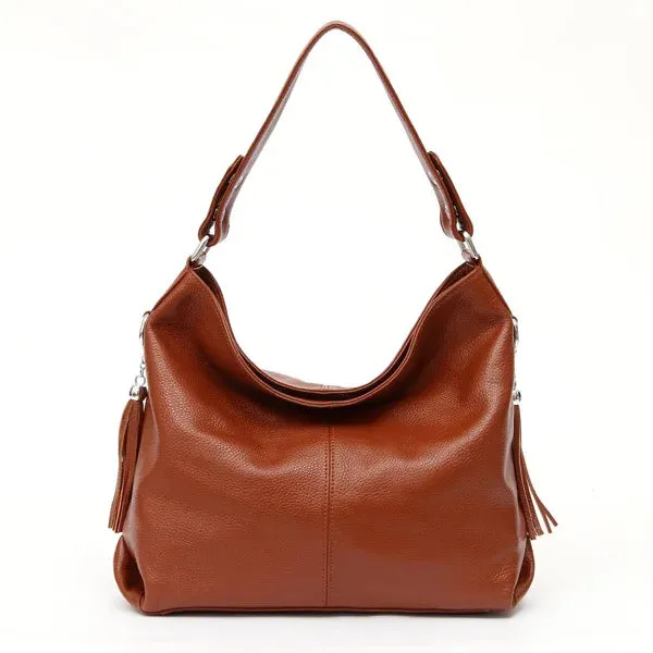 2023 Hot Fashion 100% Genuine Leather Women Handbag TOP Layer Cowhide Long Handle Lady Shoulder Messenger White Shopping Bags