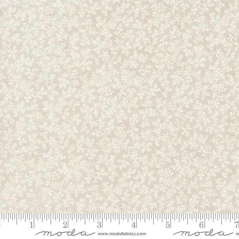 3 Sisters Favorite Vintage Linens by Moda Fabrics  POETIC VINES/GREY