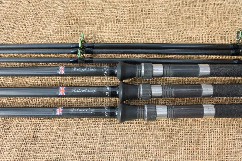 3 x Rodcraft North Western Vintage Old School Glass Carp Fishing Rods. Full Refurb. Lovely Rods!