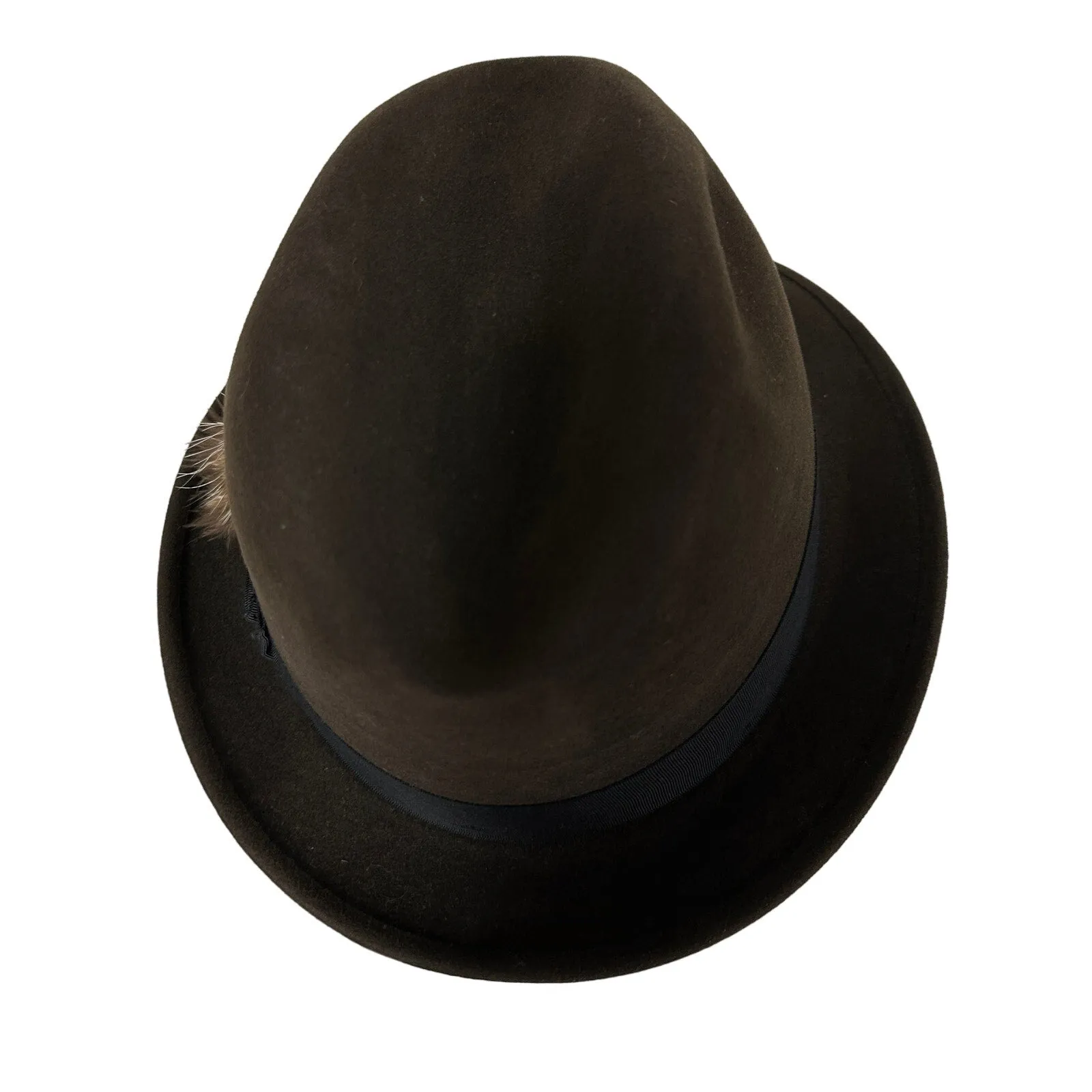 50s 60s VTG Mens Biltmore Fedora  Hat Brown Canadian Suede  7 3/8