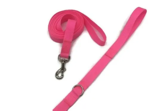 5mts 2.5cms Lead Pink or black Leash Recall Beach Park Pet Dog Puppy Long Training Lead