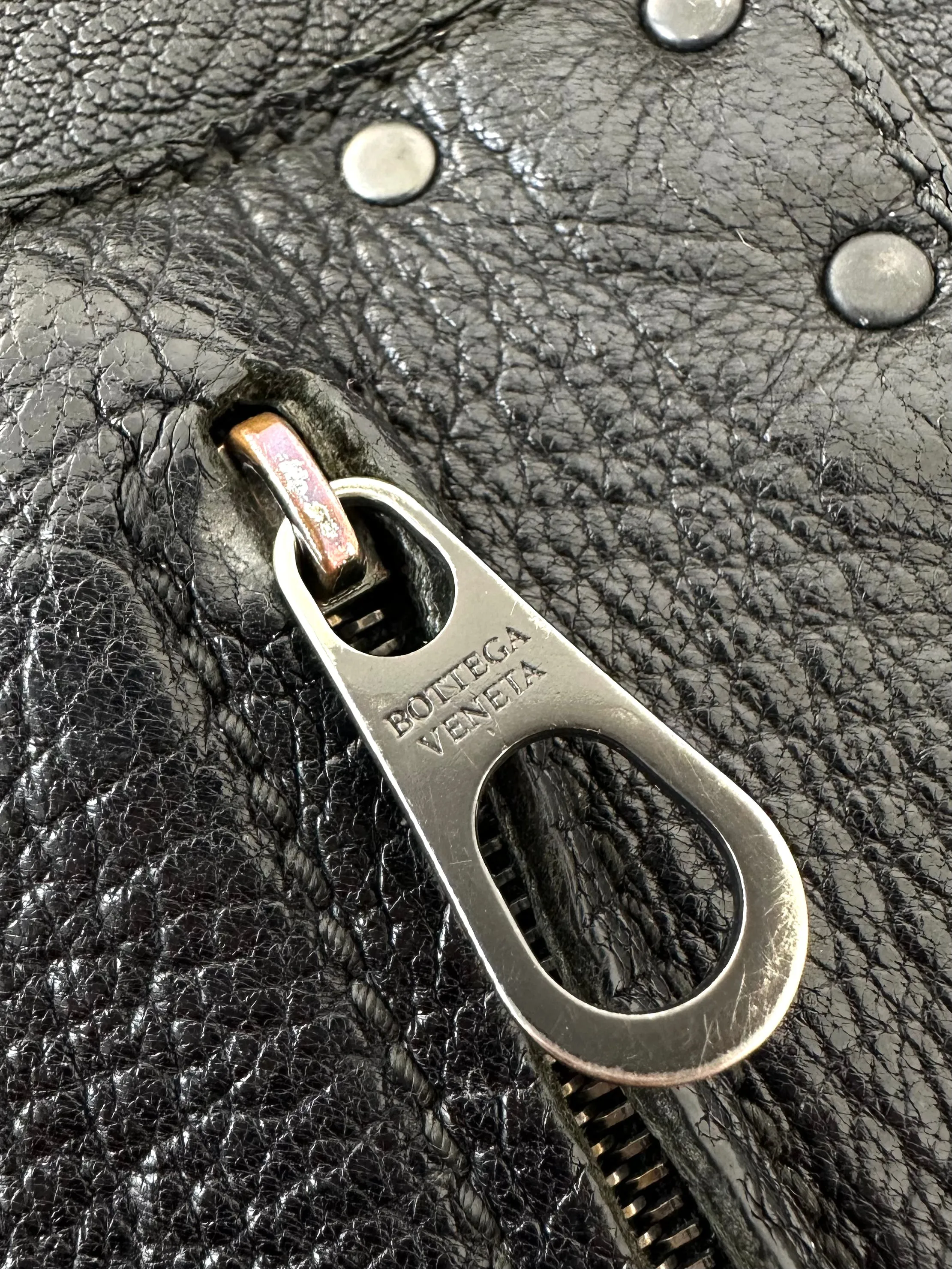 90s Bottega Veneta Leather Studded Bag