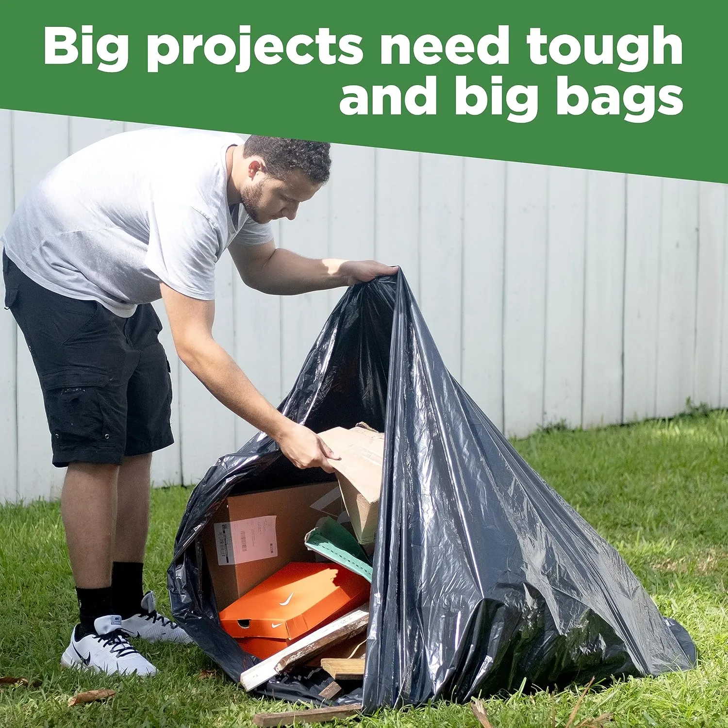 95 Gallon Wheeled Trash Can Lid Garbage Container Outdoor Duty Trash Bags