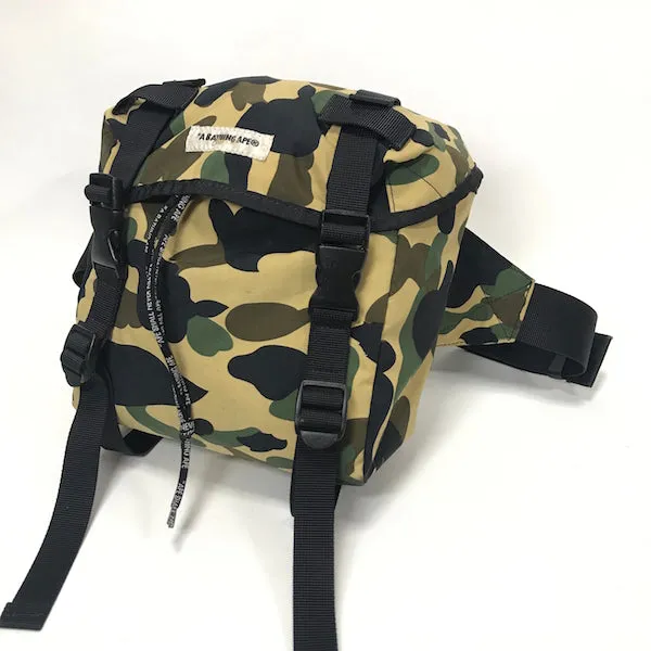 A Bathing Ape Bape Vintage 1st Camo Waist Bag Yellow