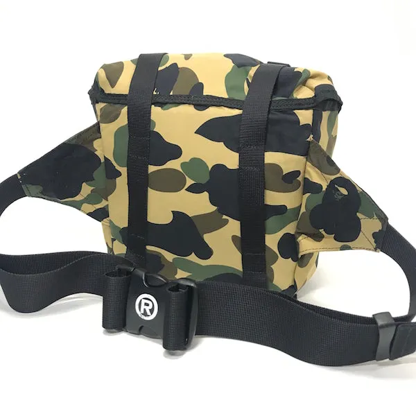 A Bathing Ape Bape Vintage 1st Camo Waist Bag Yellow