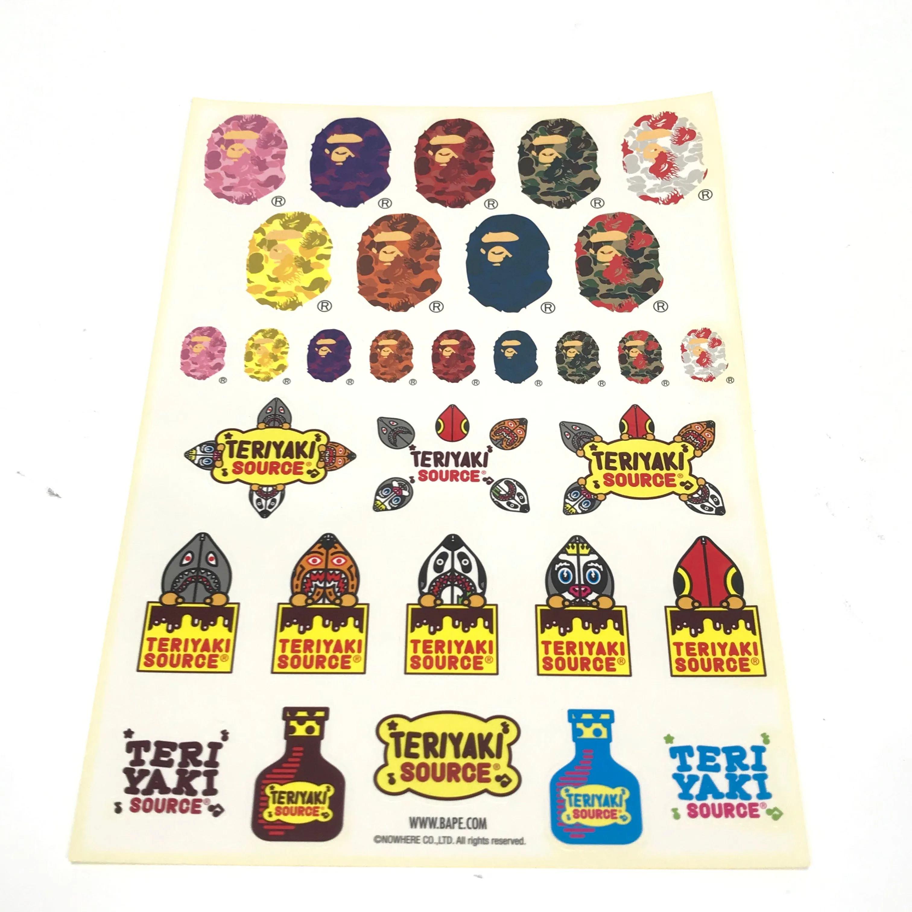 A Bathing Ape Bape Vintage Sticker Sets (4)