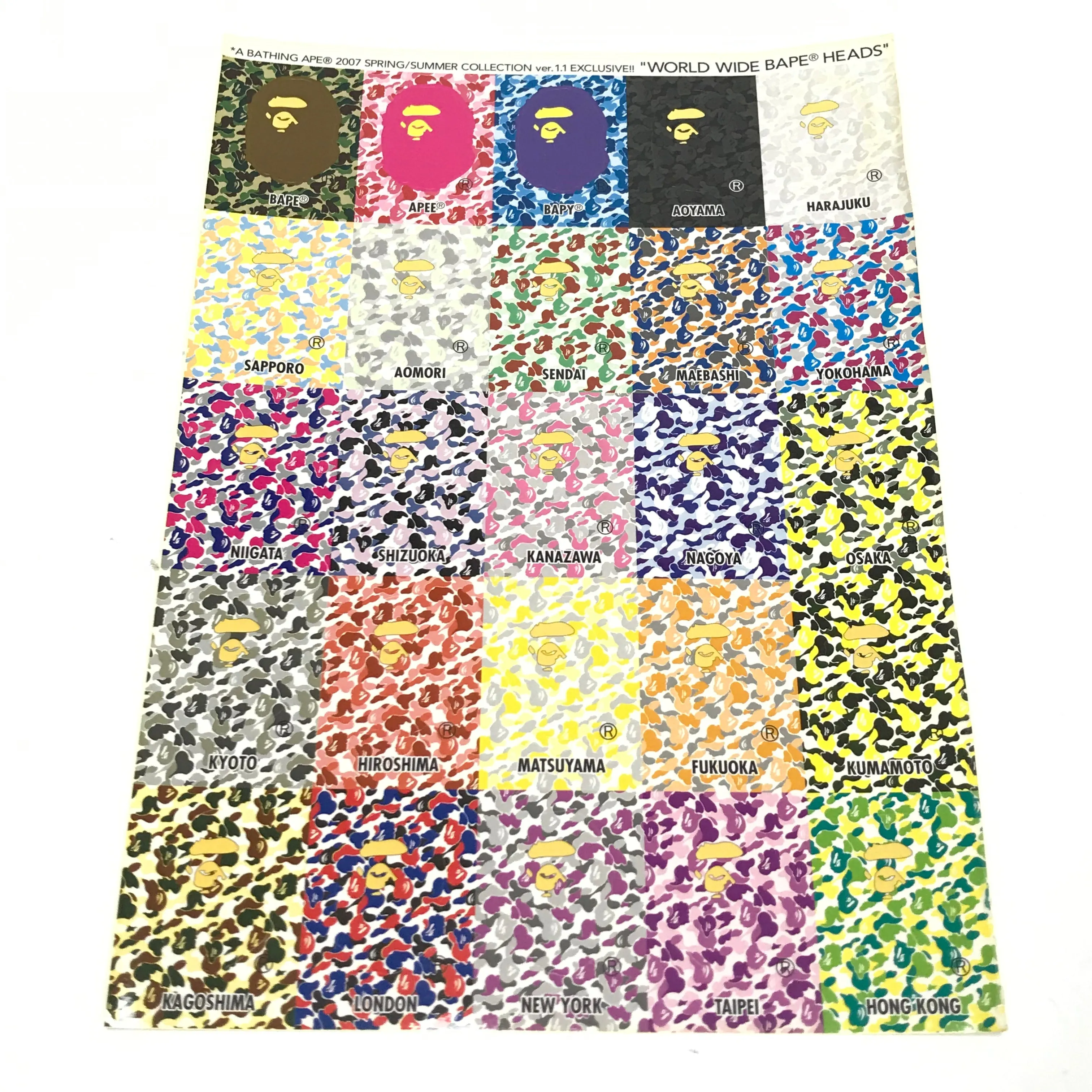 A Bathing Ape Bape Vintage Sticker Sets (4)