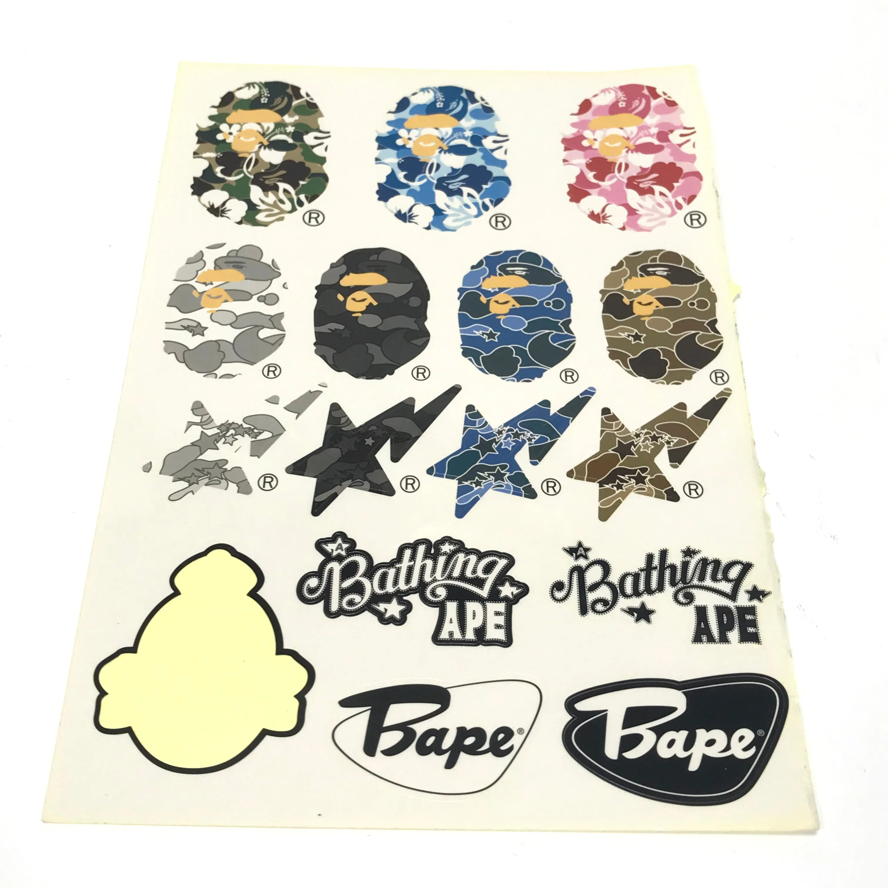 A Bathing Ape Bape Vintage Sticker Sets (4)