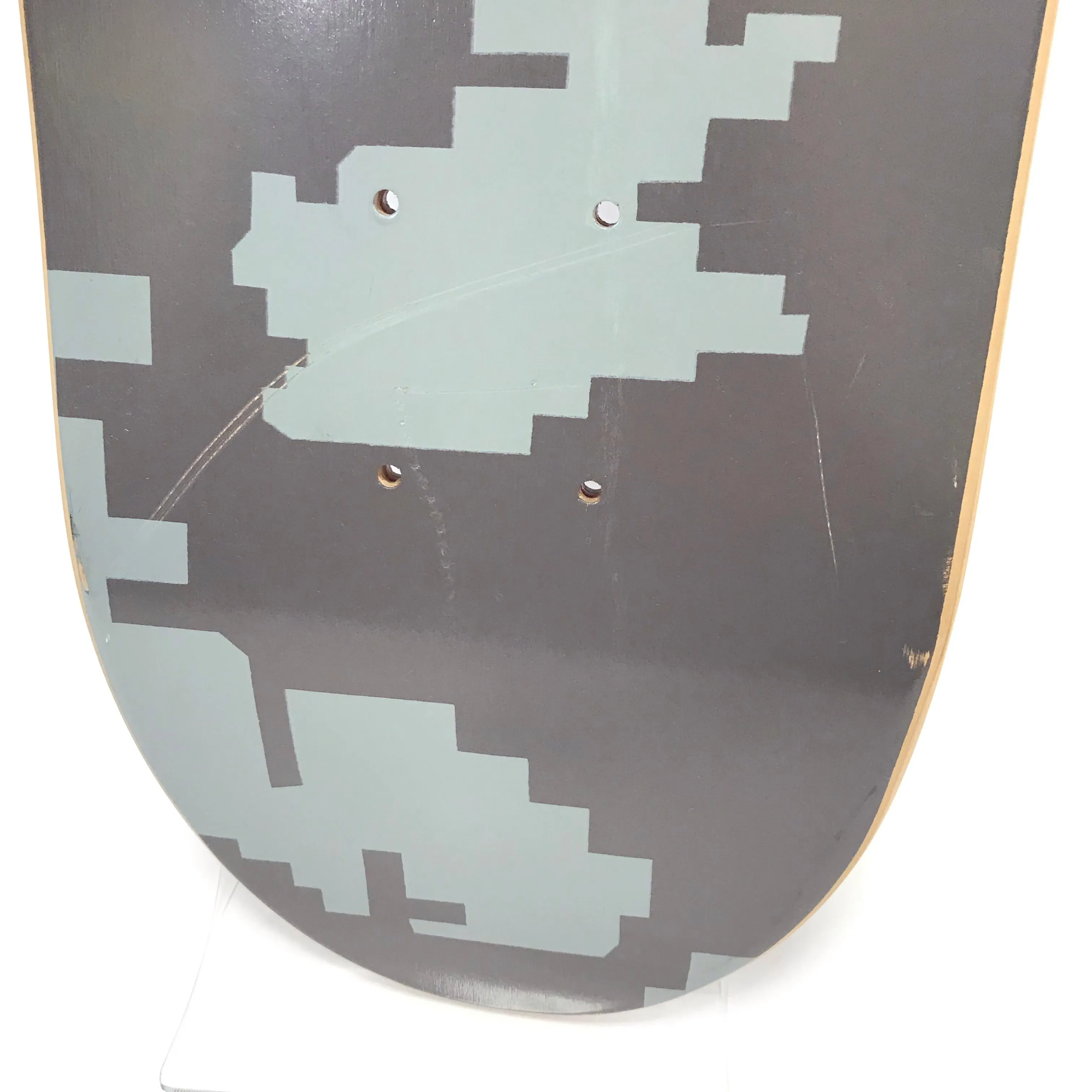 A Bathing Ape Bape x T19 Vintage 90's Digicamo Skateboard Deck Grey