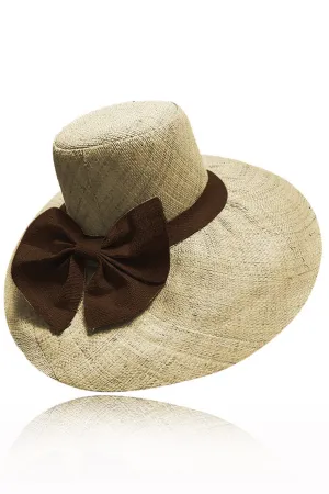 Alondra Beige Wide Handmade Madagascar Hat