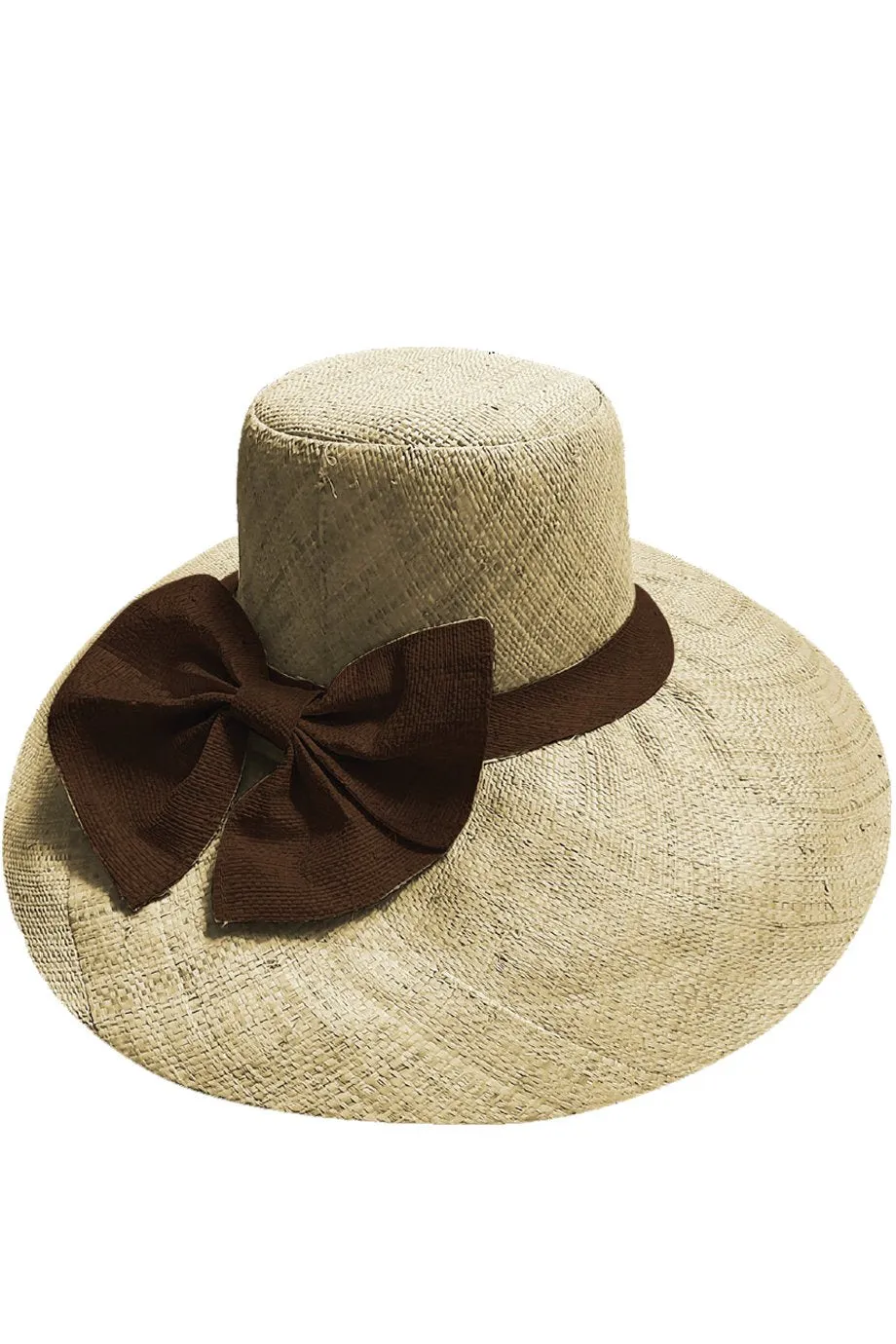 Alondra Beige Wide Handmade Madagascar Hat
