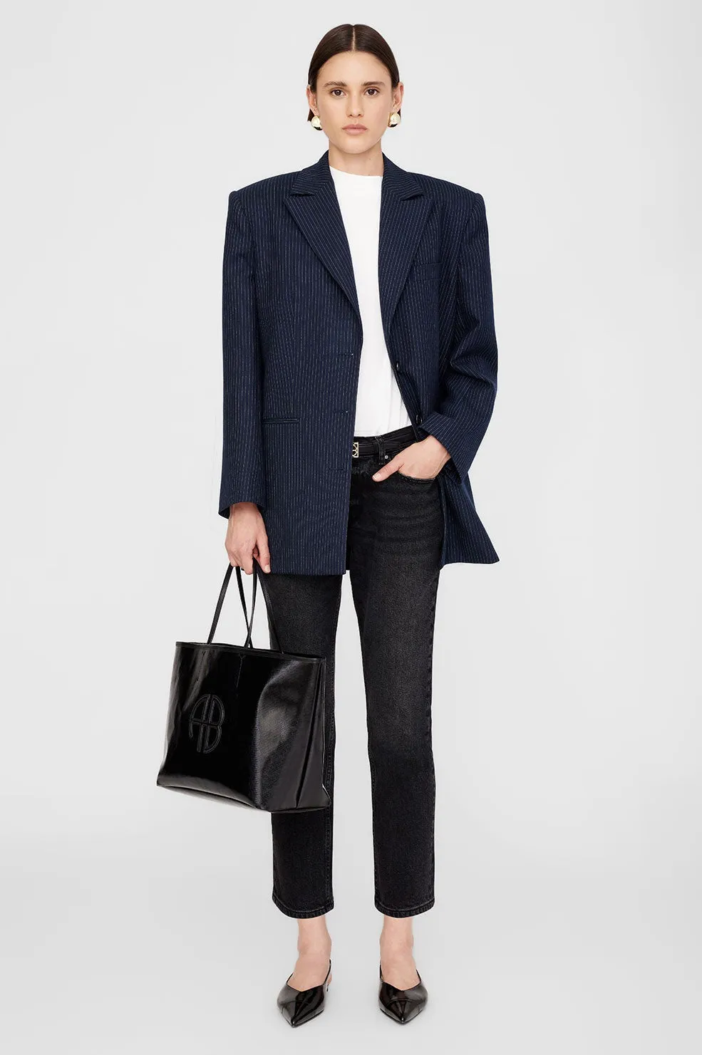 Anine Bing Emma Tote in Black
