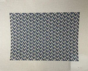 *Anne Fisher Needlepoint AF25B  7x10 'Y' Clutch- Blue