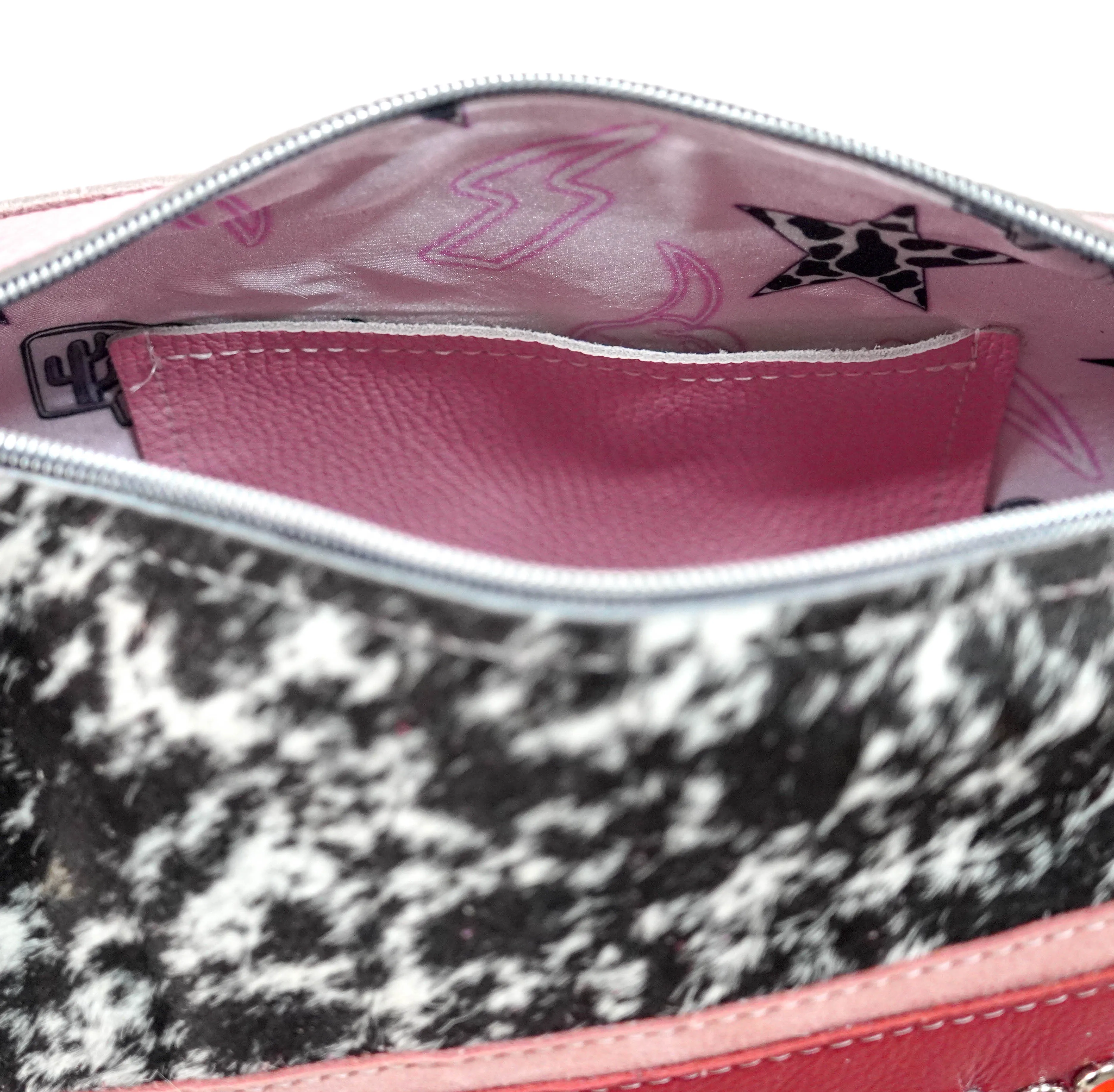 Annie - Black & White w/ Red Leather
