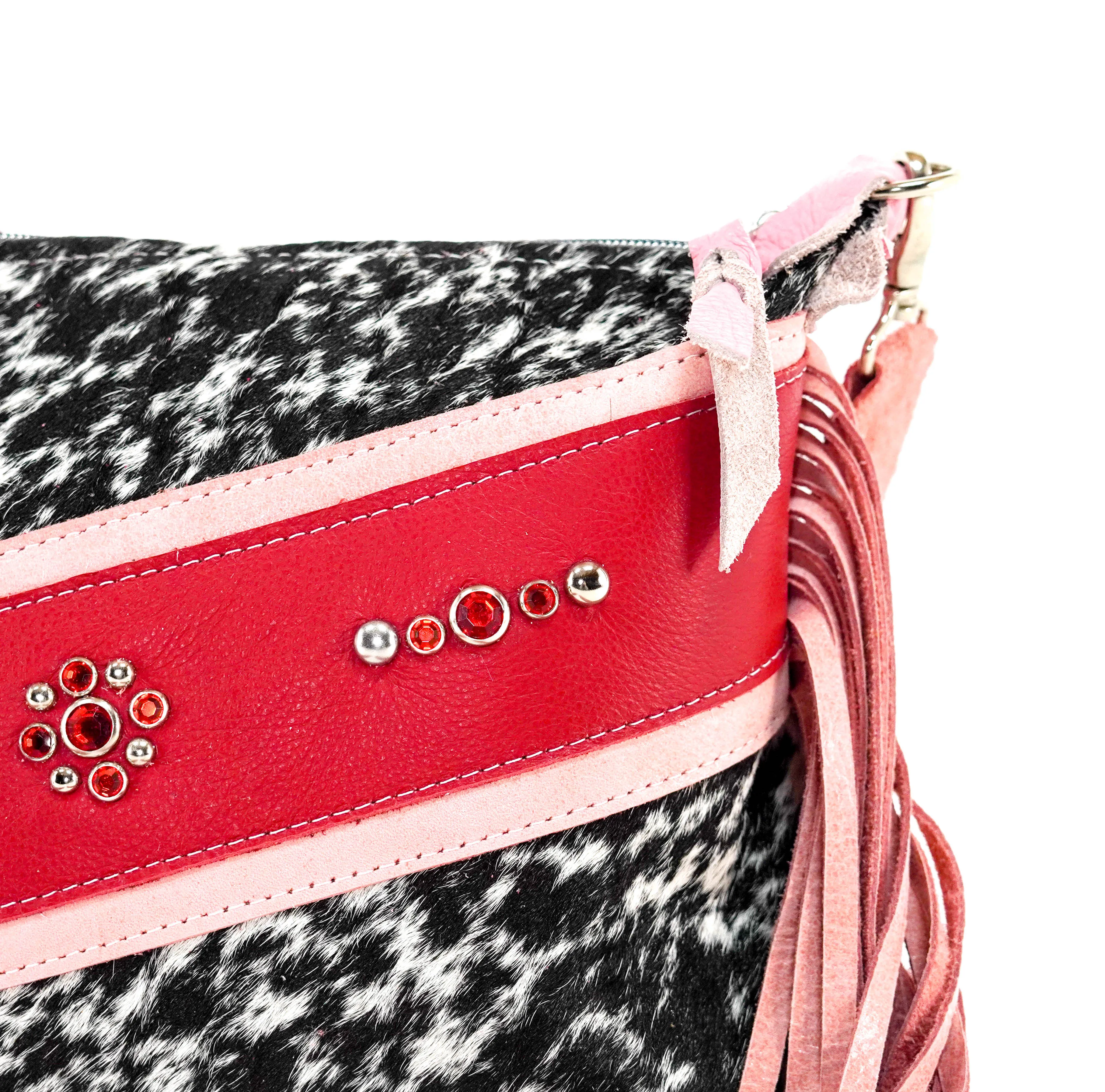 Annie - Black & White w/ Red Leather