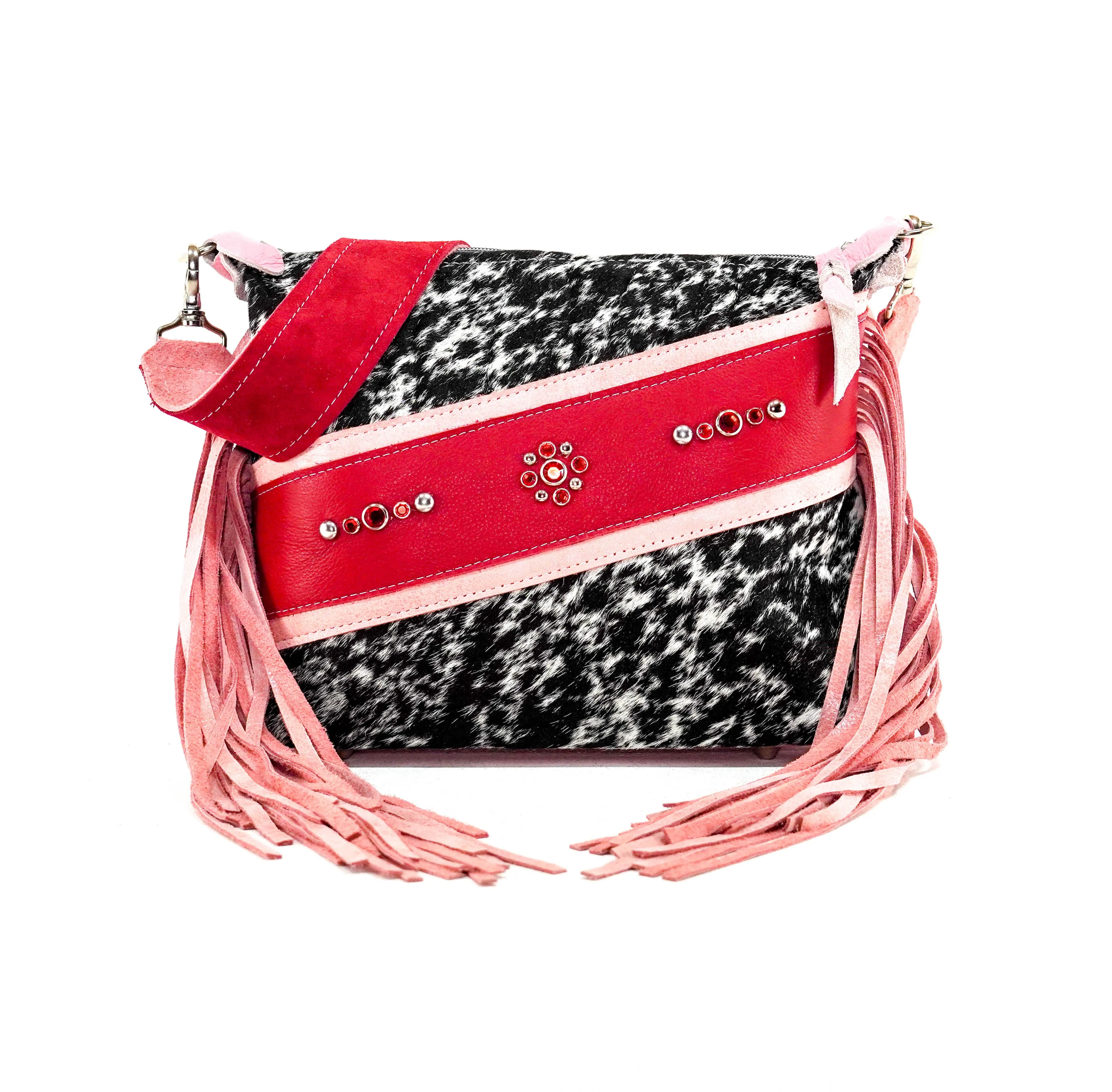 Annie - Black & White w/ Red Leather