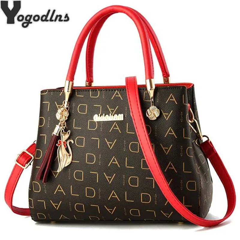 Artificial leather Women's Bags Luxury Shoulder Messenger Bag Crossbody For Women big capacity letter printing wild Ladies bags