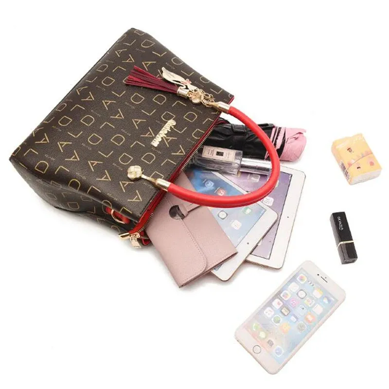 Artificial leather Women's Bags Luxury Shoulder Messenger Bag Crossbody For Women big capacity letter printing wild Ladies bags