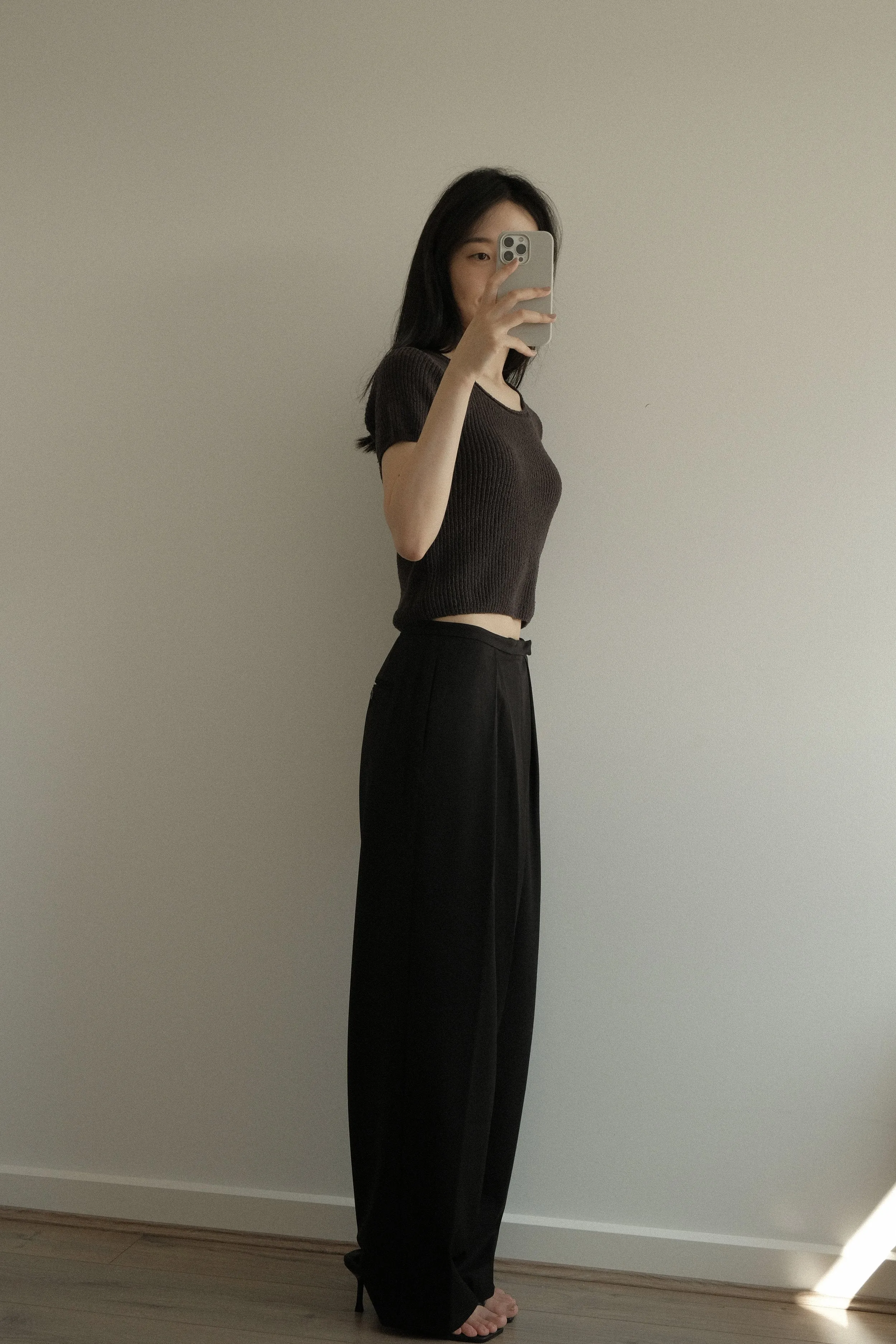 Asymmetrical Pleated Slacks