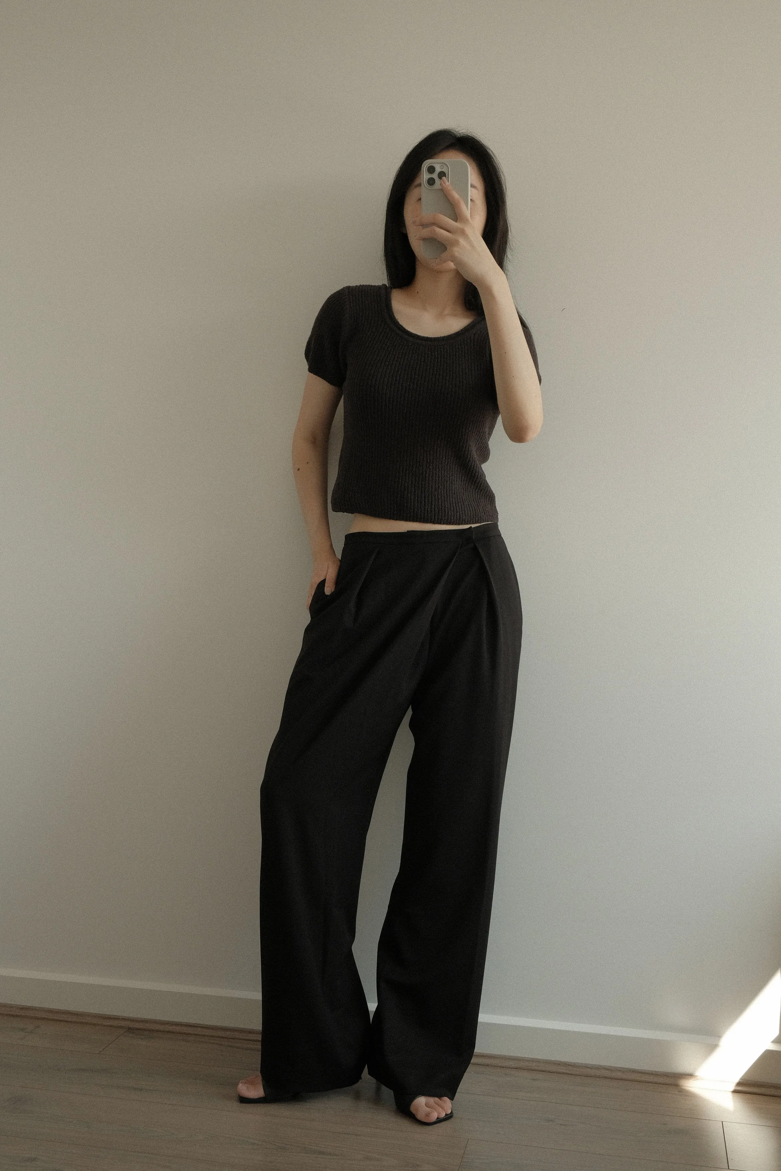Asymmetrical Pleated Slacks