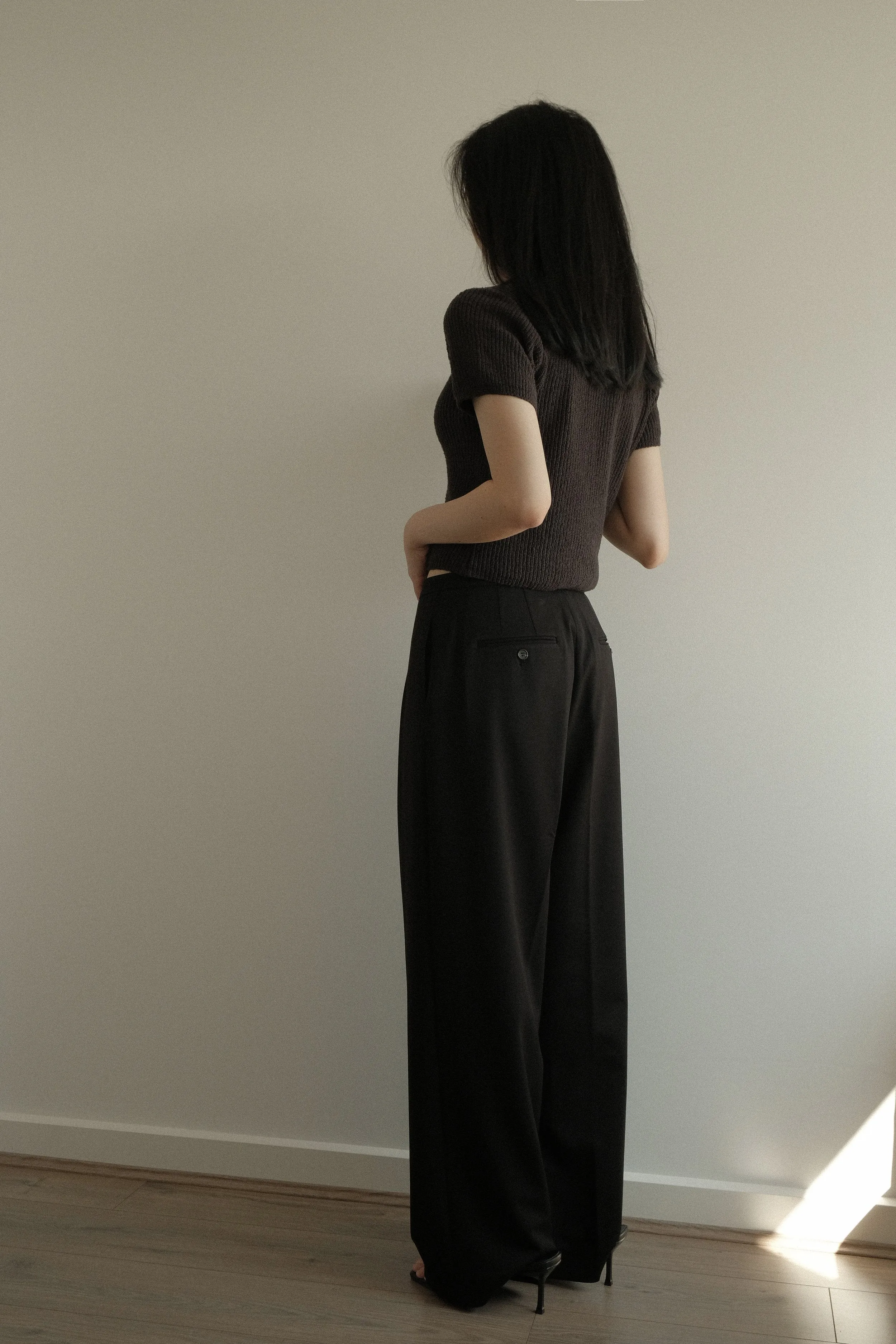 Asymmetrical Pleated Slacks