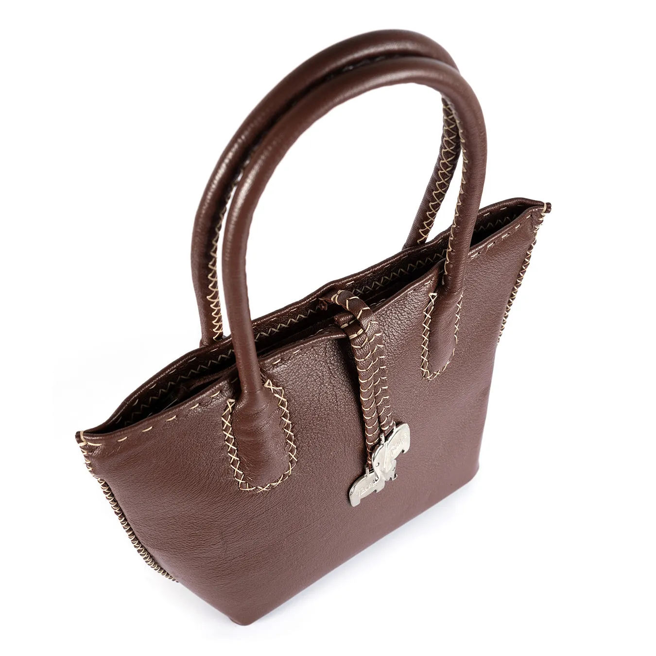 Azetha : Ladies Leather Shopper Handbag in Cafe Cayak