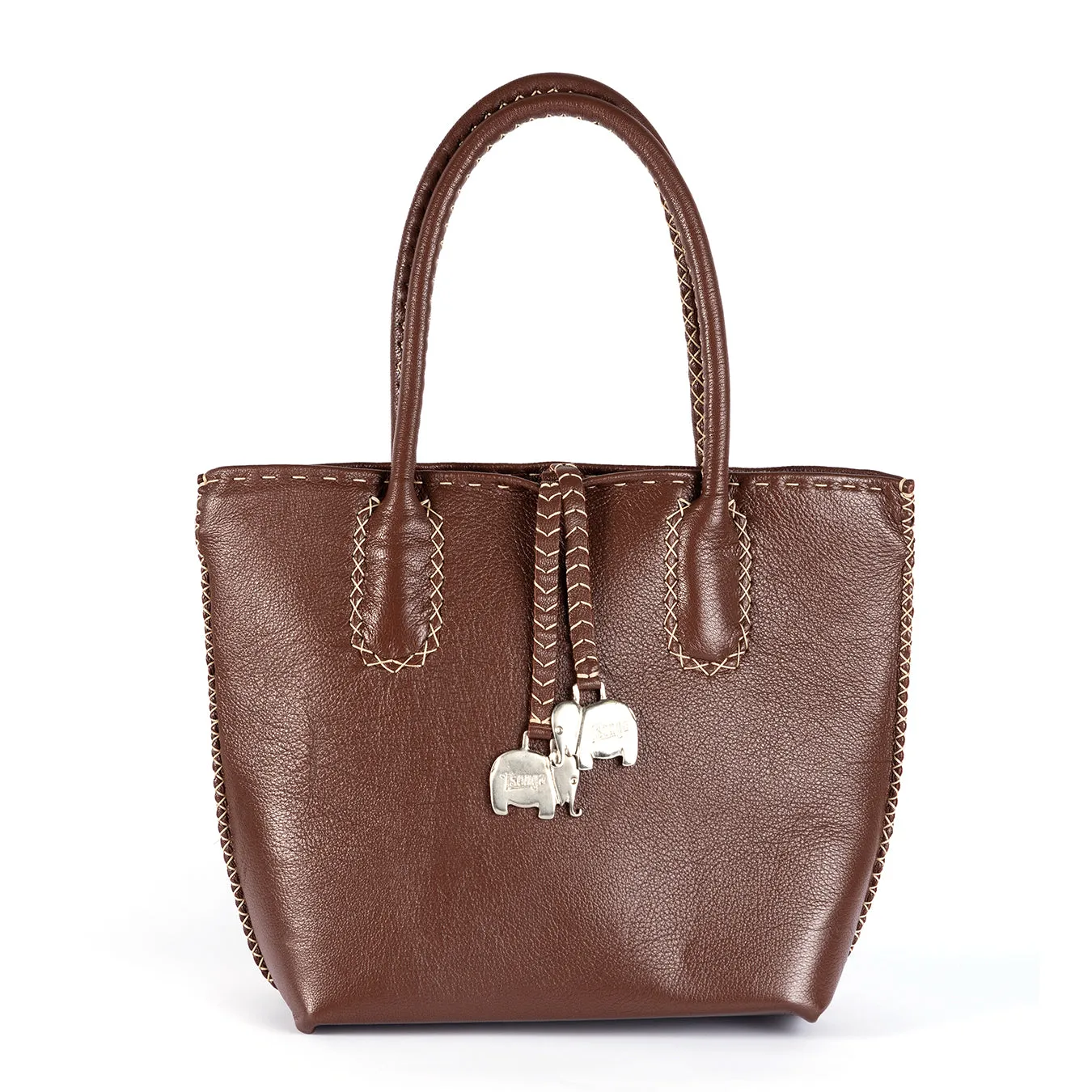 Azetha : Ladies Leather Shopper Handbag in Cafe Cayak