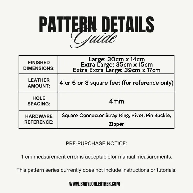 BABYLON™ Men's Sling Bag Leather Making Pattern AAB-605