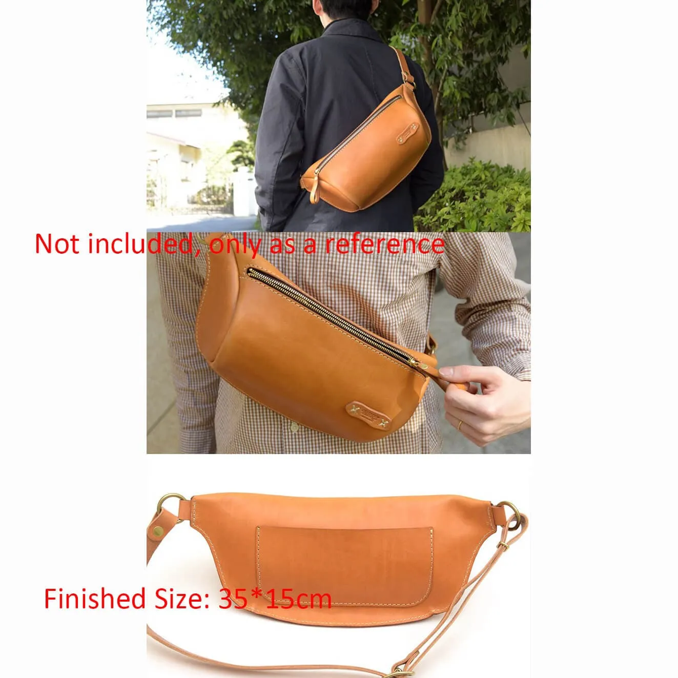 BABYLON™ Men's Sling Bag Leather Making Pattern AAB-605