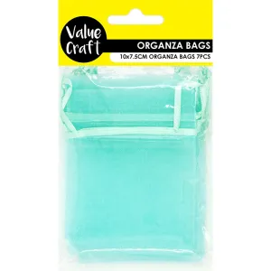 BAG MINI ORGANZA BAG MINT 10CMX7.5CM 7PC