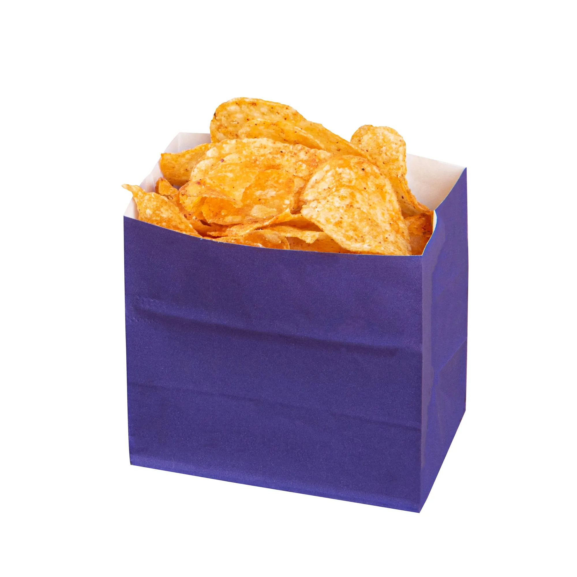 Bag Tek Purple Paper Small Snack Bag - 3 3/4" x 2 1/4" x 3 3/4" - 100 count box