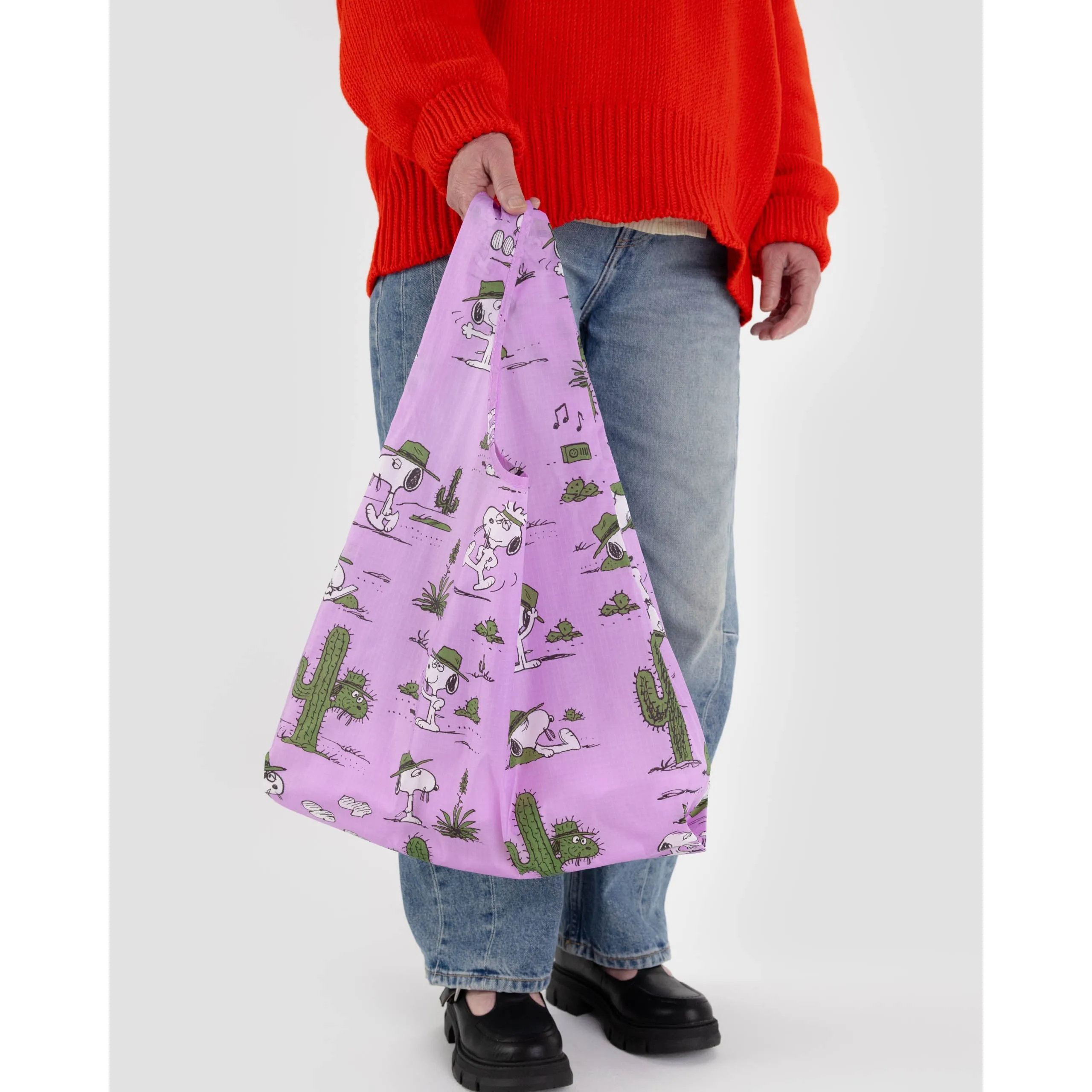 Baggu x Peanuts - Standard Baggu reusable bag - Pink Spike